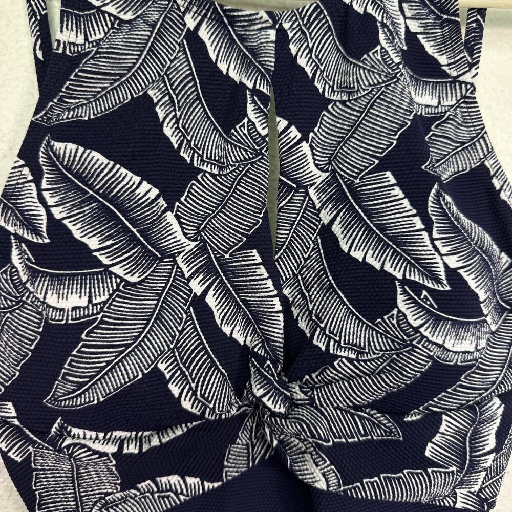 Tommy Bahama Swimsuit Womens 8 One Piece Island Cays Palms High Neck Navy NEW - Picture 6 of 11